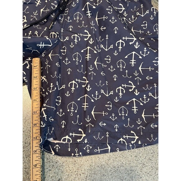 Lands End Men's Blue Anchor Swim Trunks Size Large - Picture 6 of 11